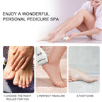 Electric Foot Callus Remover, Rechargeable Foot File for Dead Skin Care | Portable Electronic Pedicure Kit, Waterproof Hard Skin Scraper Tool with 3 Roller Heads for Cracked Heels & Home Spa