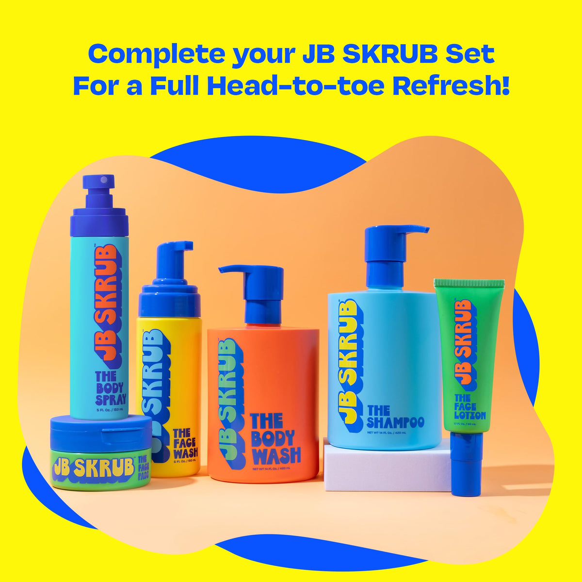 JB SKRUB Boys Shampoo Teen Kids Moisturizing Hair Care Citrus Scent - 14 oz