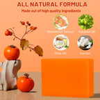 2 PCS Persimmon Soap Bar for Old People Smell, Deodorizing Bar Soap