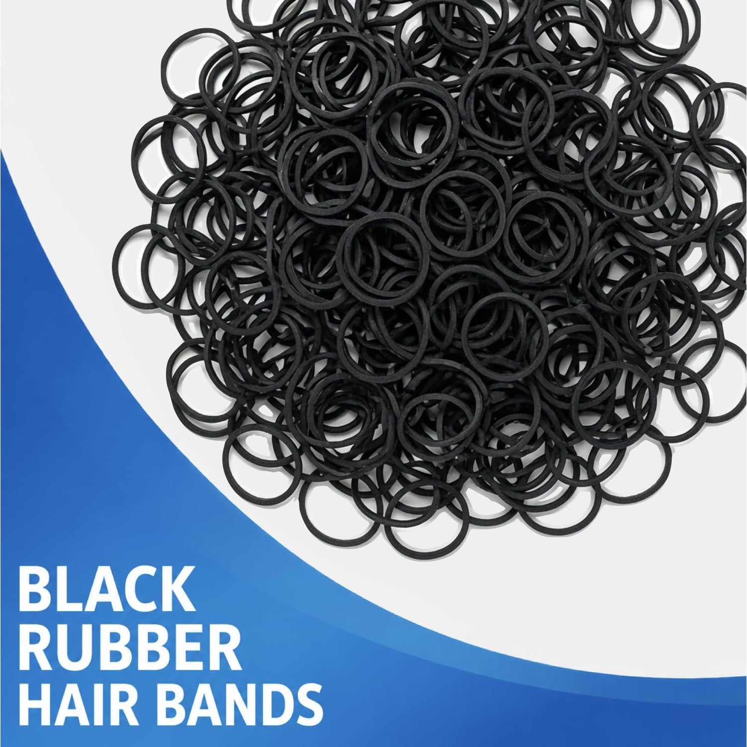Cosy Companions 100x Black Rubber Bands For Hair, Small Elastic Hair Ties, Hair Bands No Damage, Tiny Hair Elastics, Hair Accessories For Braids, Mini, Little, Rubberbands