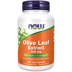 Now Foods Olive Leaf Extract 500mg Standardized to 6% Oleuropein, 120 Vcaps (2 Pack)