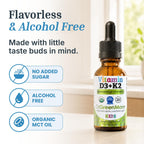 Dr. Green Mom Liquid Vitamin D 3 K2 Drops — Babies & Kids — Organic, 400 IU