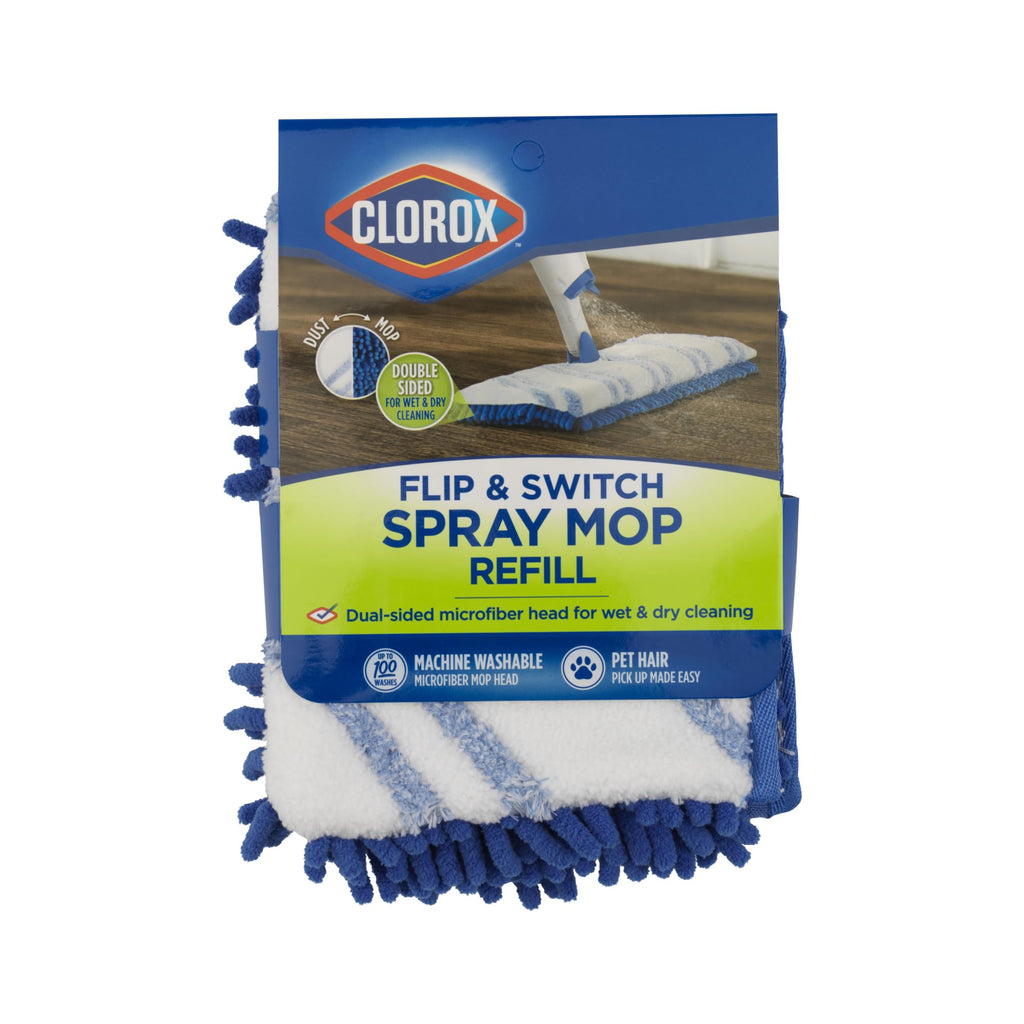 Buy now Clorox Ready Flip Spray Mop Machine-Washable Refill Pads, Blue/White at indiglob india