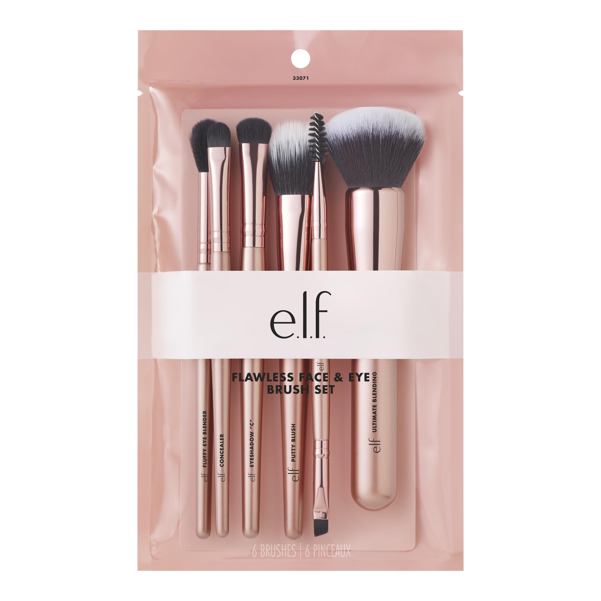 Buy now e.l.f. Flawless Face Kit, 6-Piece Brush Collection, Brushes For Face, Eyes & Brows, Vegan & Cruelty-Free at indiglob india