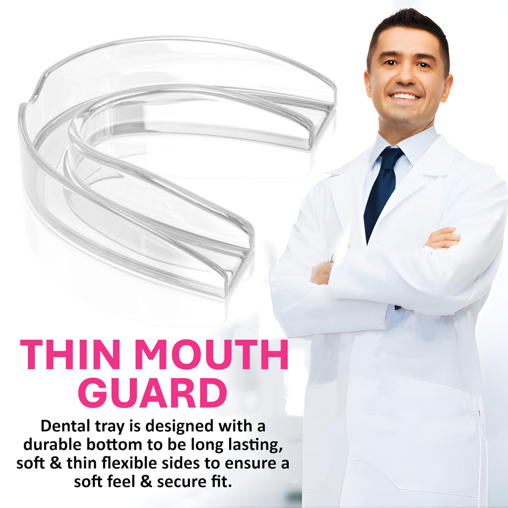 Anti Grinding Guard – Small Size for Women - Comfortable, Custom Fit, Non-Bulky, Moldable – (4) Teeth Grinding Guards & Case – Mouth Guard for Teeth Grinding, Woman Size - Small