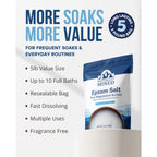Naturally Mined Epsom Salt Bath and Foot Soak, Unscented Pure Magnesium Sulfate, 5lb