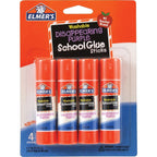 Elmer's Disappearing Purple School Glue Sticks, 0.24 oz Each, 4 Sticks per Pack (E543)