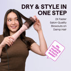 Blow Dryer Brush Set, Wavytalk Air Sculpt 5-in-1 Hot Air Brush Set | Multi Hair Styler for Salon Blowouts, Smooth Curls, Volumizing and Straightening, Sleek and Less Frizz, Pink