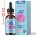 JoySpring LingoLeap Kids Zeolite Drops, Berry, 30 Servings, Ages 3+ | Clinoptilolite with methyl B12 and D3, supports energy and cognition, sugar-free vegan, gentle for daily use