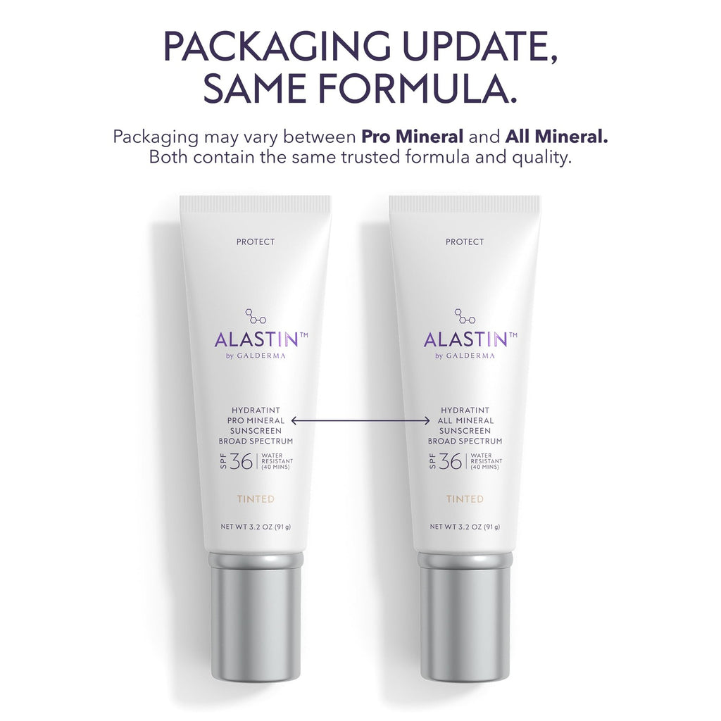 ALASTIN Skincare HydraTint Pro Mineral Tinted Sunscreen SPF 36 (3.2 oz) | 2-in-1 Daily Sunblock Moisturizer for Ultimate Protection and an Even Glow on Face & Neck, Fragrance-Free, Water Resistant