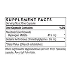 THORNE NiaCel 400, Nicotinamide Riboside & Betaine, 60 Capsules | Supports NAD+ Production, Healthy Aging, Cellular Energy, Methylation & Sleep-Wake Cycle*, NSF Certified for Sport