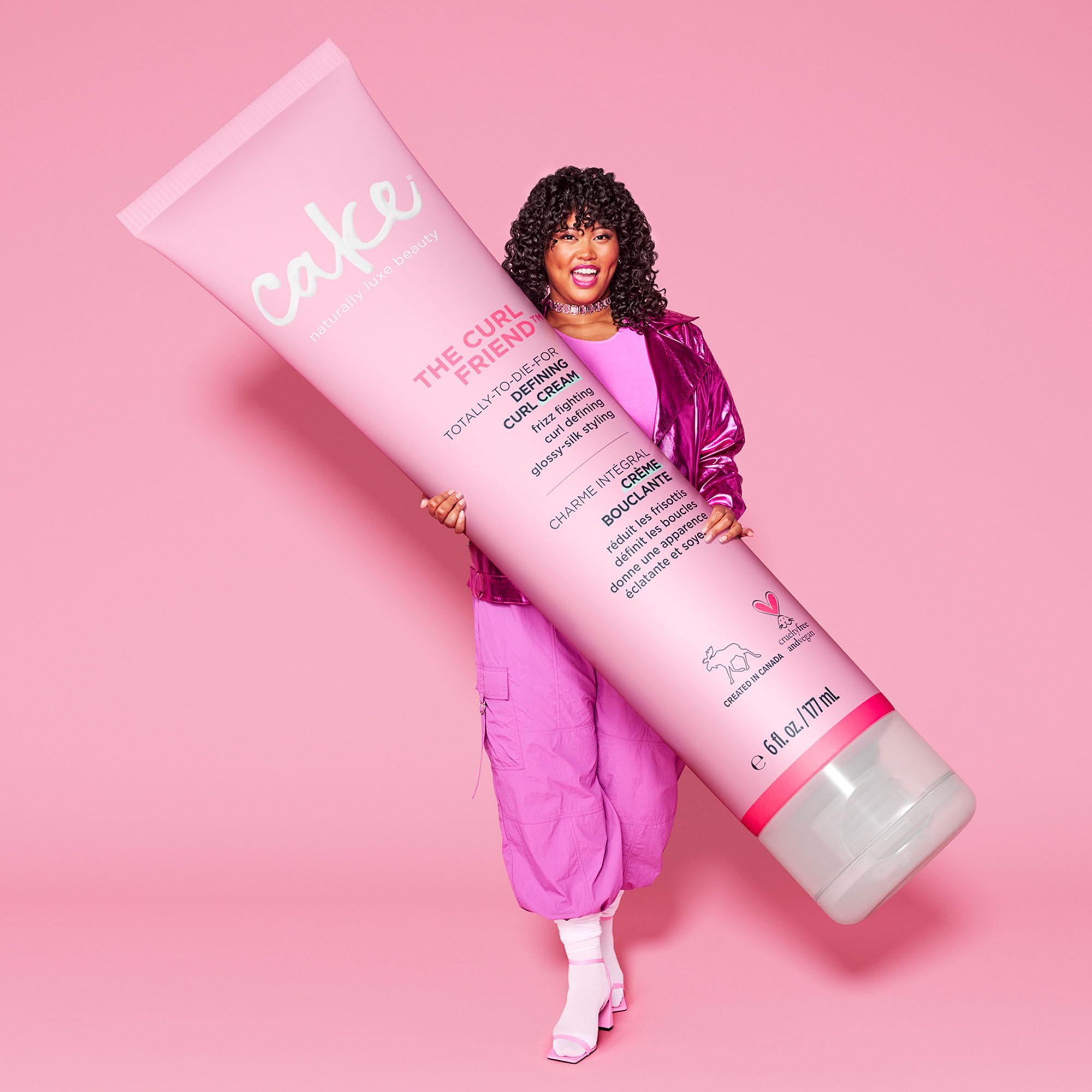 Cake Beauty The Curl Friend Defining Cream & Whipped Mousse 2‑Pack | Curl Care Set - Moisture, Definition, Volume & Frizz Control - Wavy Curly Hair - Vegan, Sulfate & Paraben Free