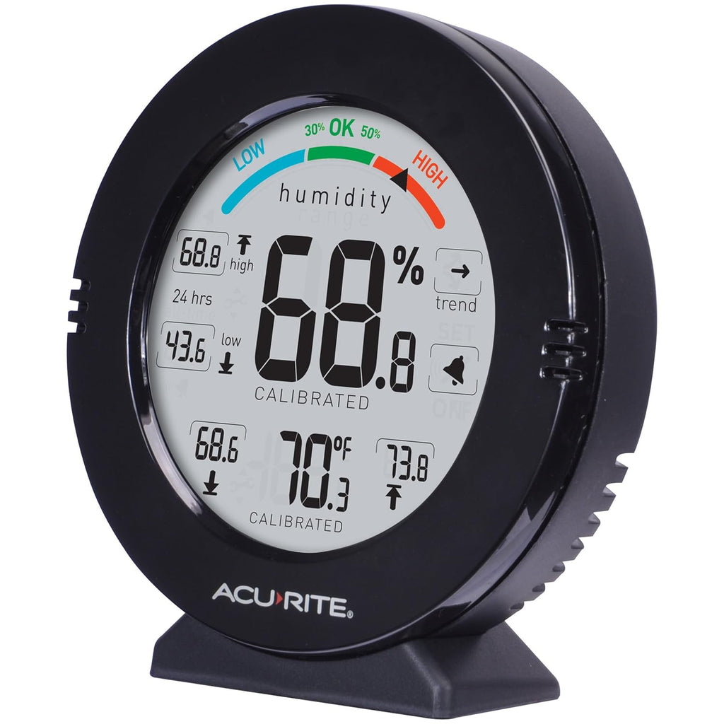 Buy now AcuRite 01080M Pro Accuracy Temperature and Humidity Gauge with Alarms, Black Humidity Meter at indiglob india