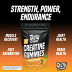 TASTY GAINS Creatine Gummies - 90g of Creatine Monohydrate - Workout Supplements - Build Muscle & Boost Strength for Men & Women - Made in USA - Non GMO - Vegan Friendly (Large, Pineapple Mango)