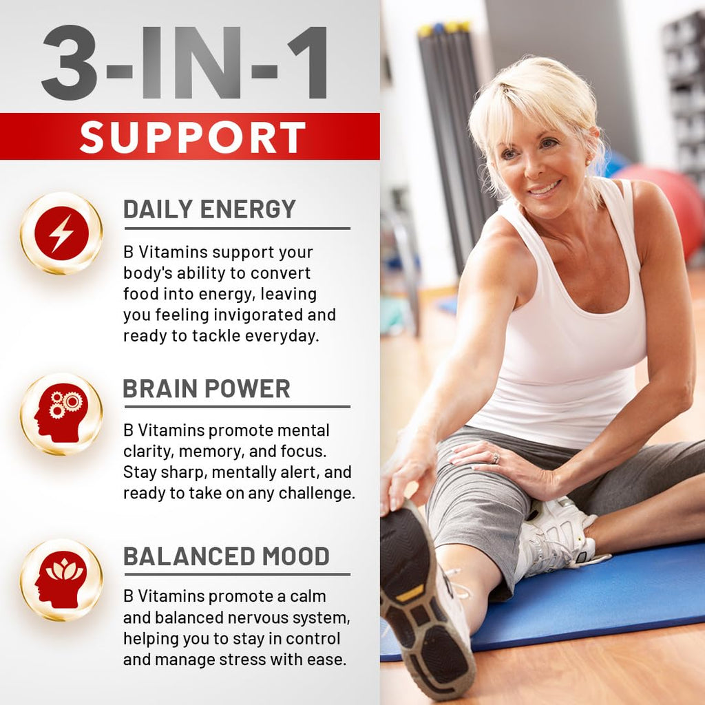 Divine Bounty Vitamin B Complex, All B Vitamins in One Capsule, 90 Count | Super B Complex Vitamins B1 B2 B3 B5 B6 B7 B9 B12 for Men & Women, Supports Healthy Energy Metabolism, Vegetarian Capsules