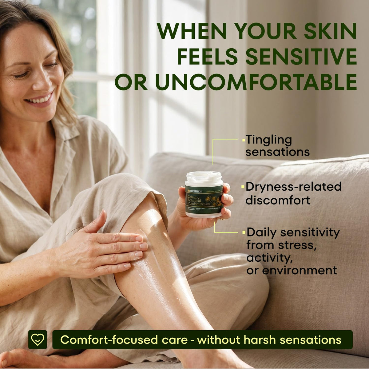 Magnesium Cream for Neuropathy: Non-Greasy and Fast-Acting Soothing Plant-Based Formula with Arnica Aloe Vera MSM Frankincense for Feet Hands Legs and Back 2 oz.