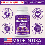VITBOOST Melatonin 20mg Fast Dissolve Sleep Aid Tablets for Adults - 120 CT