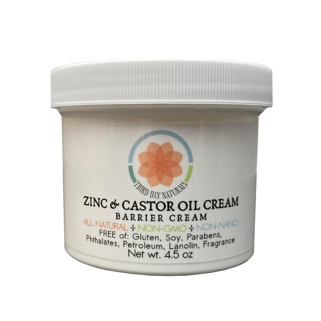 Zinc and Castor Oil Cream – Non-Nano and Non-Gmo Barrier Cream 4.5 oz