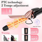 Ufree 3-in-1 Curling Iron Wand Set, Thermal Brush Hair, Straightener