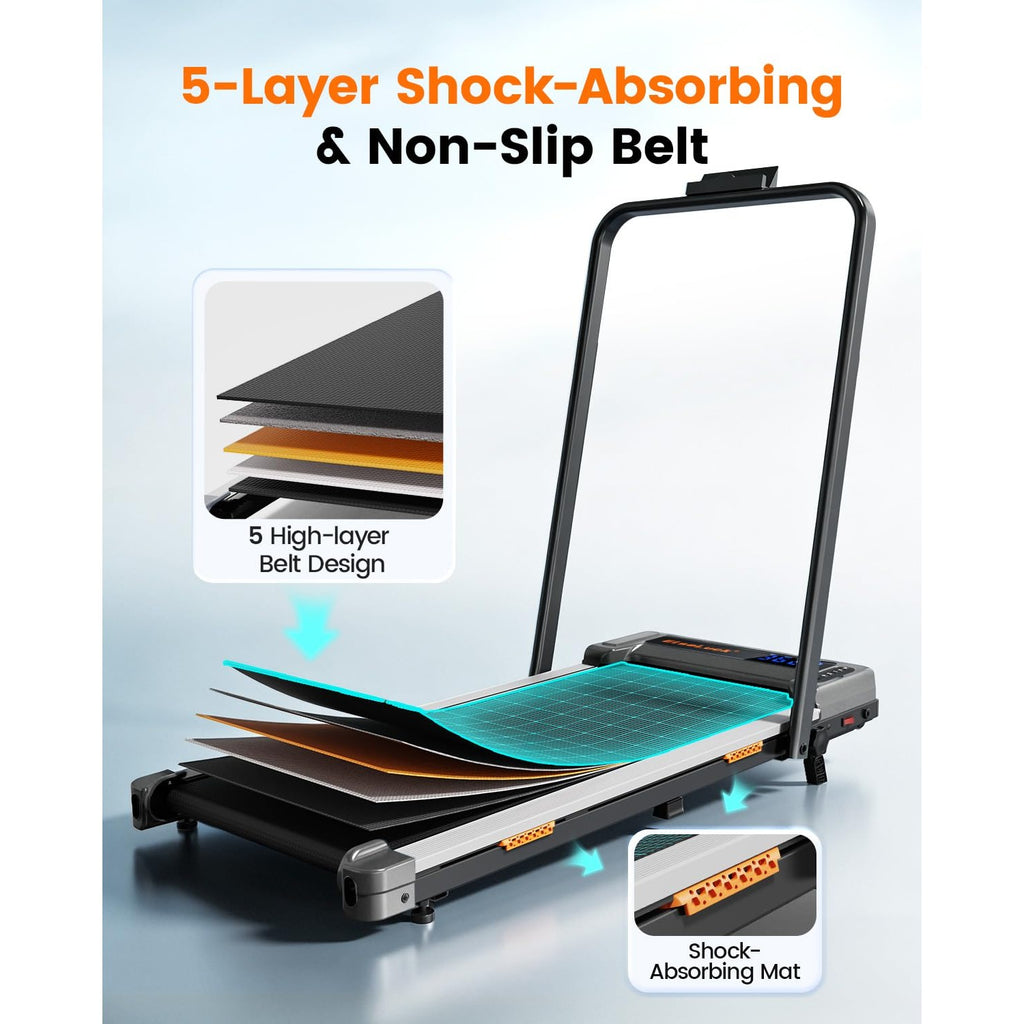 Walking Pad Treadmill for Home, Walking Pad with Incline and Handle Bar