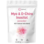 Micro Ingredients Myo-Inositol & D-Chiro Inositol Powder 1lb, 221 Servings | 40:1 Ideal Ratio Inositol Supplement for Women* | Support Hormonal Balance & Ovarian Health* | Non-GMO, Vegan, Filler-Free