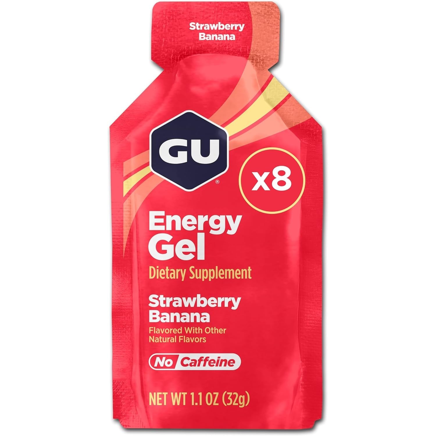 Buy now GU Energy Original Sports Nutrition Energy Gel, Vegan, Gluten-Free, Kosher, and Dairy-Free On-the-Go Energy for Any Workout, 8-Count, Tri-Berry Strawberry Banana 8 Count (Pack of 1) at indiglob india