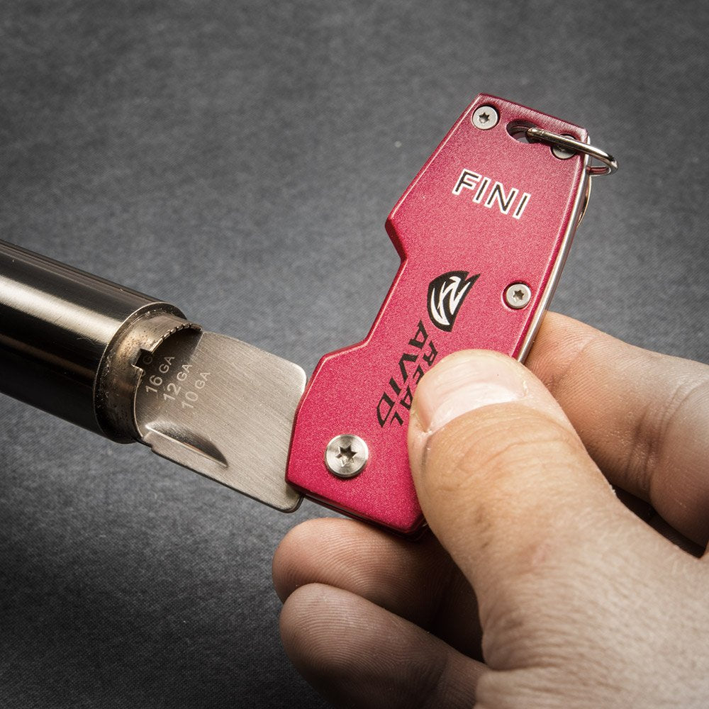 Real Avid FINI Shotgun Tool Choke Wrench with Shotgun Scope Adjuster and Shotgun Keychain, Hunting Gear and Shotgun Accessories for Trap Shooting and Skeet Shooting