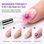 MIZHSE 3D Sculpting Gel for Nail Art, perfect for easy nail extensions and decorations. Verified by CuratCart for quality.