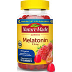 Nature Made Melatonin Gummies 2.5 mg, 100% Drug Free Sleep Aid, 80 Count | Lower Dose Melatonin Supplement for Men and Women, Sleep Aid for Adults, Strawberry Flavor, 80 Day Supply