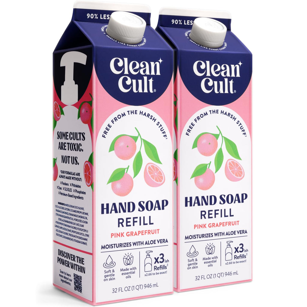 Buy now Cleancult Liquid Hand Soap Refills - Moisturizes Dry & Sensitive Skin - Made with Aloe Vera & Lavender Essential Oils - Wild Lavender - Eco Friendly - Paper-Based Packaging - 32 oz/2 Pack at indiglob india