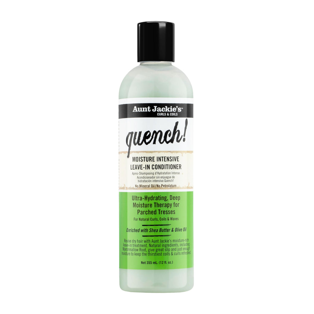 Aunt Jackie's Quench Moisture Intensive Leave-in Conditioner, Shea butter & Olive Oil, 8 Fl.Oz - Pack of 3