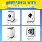 Washing Machine Cleaner Tablets 24-Pack, 3-Layer Formula Deep Cleaning, Pet Hair & Odor Removal, Residue & Build-Up Cleaner for HE, Front Load & Top Load Washers