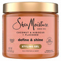 Shea Moisture Coconut & Hibiscus Define & Shine Styling Gel 15oz | For curly hair - hydrates, defines, and controls frizz with Coconut Oil, Flaxseed and Glycerin for lasting hold.