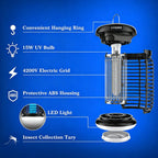 LUOJIBIE Bug Zapper Outdoor, Electric Mosquito Killer Fly Trap with UV/LED Light, 4200V High Voltage Waterproof Flying Insect Zapper for Backyard Patio, Indoor Mosquito Zapper for Home Garage