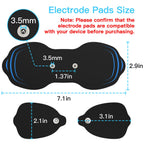 MASTOGO 8 Pcs Reusable Multiple Time Tens Unit Replacement Pads in 2 Sizes
