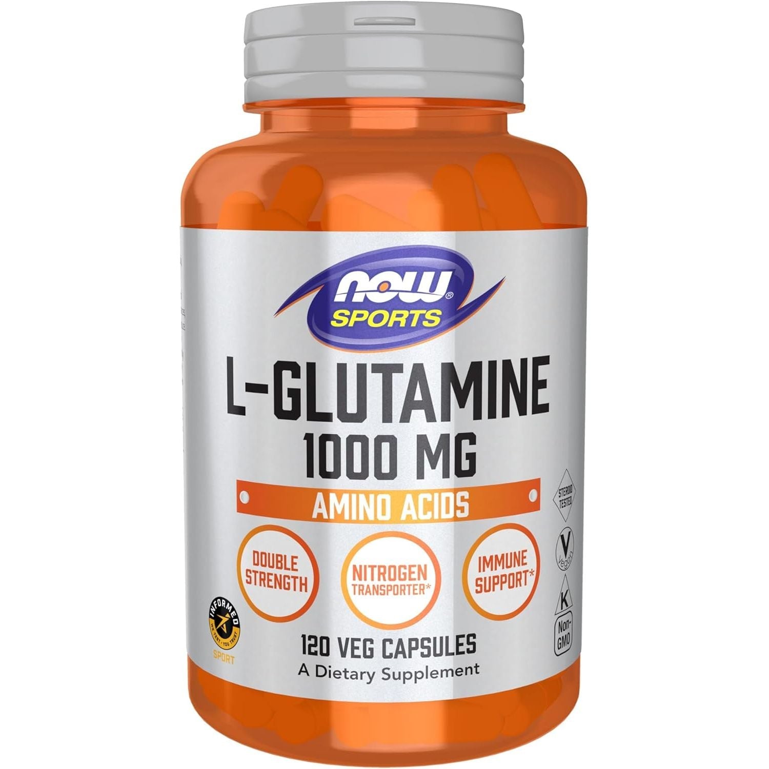 Buy now NOW Foods Sports Nutrition, L-Glutamine, Double Strength 1,000 mg, Amino Acid, 120 Veg Capsules 120 Count (Pack of 1) at indiglob india