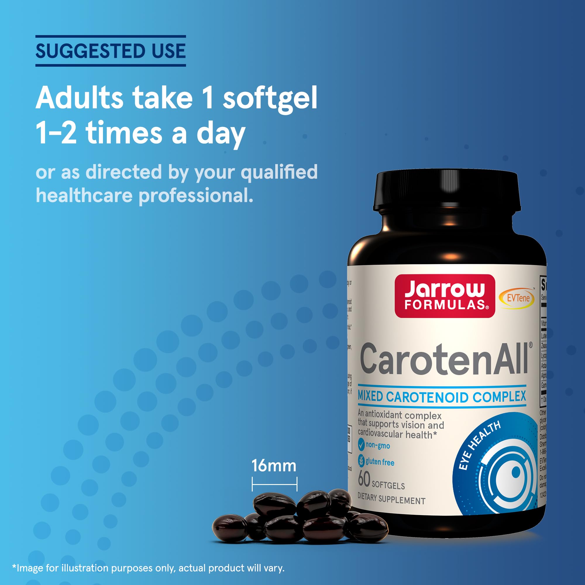 Buy now Jarrow FormulasÂ® CarotenAll, Dietary Supplement, Antioxidant Support for Vision and Cardiovascular Health, 60 Softgels, Up to a 60 Day Supply at indiglob india