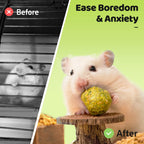 45 PCS Hamster Chew Toys, Natural Boredom Relief and Teeth Trimming Toys to Prevent Dental Overgrowth and Relieve Stress, for Syrian Dwarf Hamsters, Fancy Rats, Mice, Gerbils, Omnivorous Pocket Pets