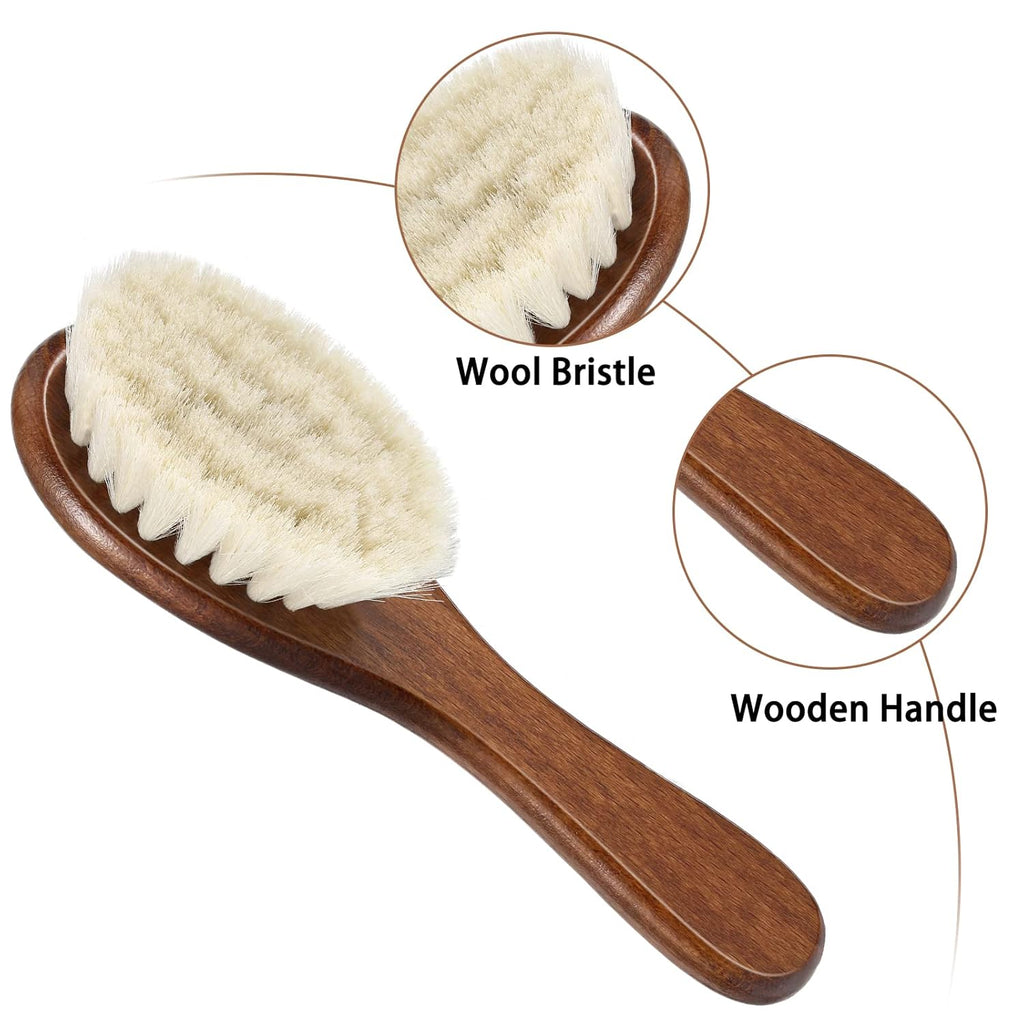 Buy now Shappy 2 Pieces Barber Fade Brush Men Beard Brush Neck Duster Cleaning Grooming Tool Soft Beard with Wooden Handle for Barber Hair Cutting Kits(Black, Red) at indiglob india