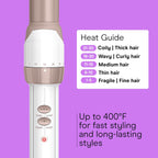 Buy now Conair Double Ceramic 1-Inch Curling Wand, Produces Flawless Waves, Curling Iron for Use on Medium and Long Hair, 30 Heat Setting Curling Iron, White at indiglob india