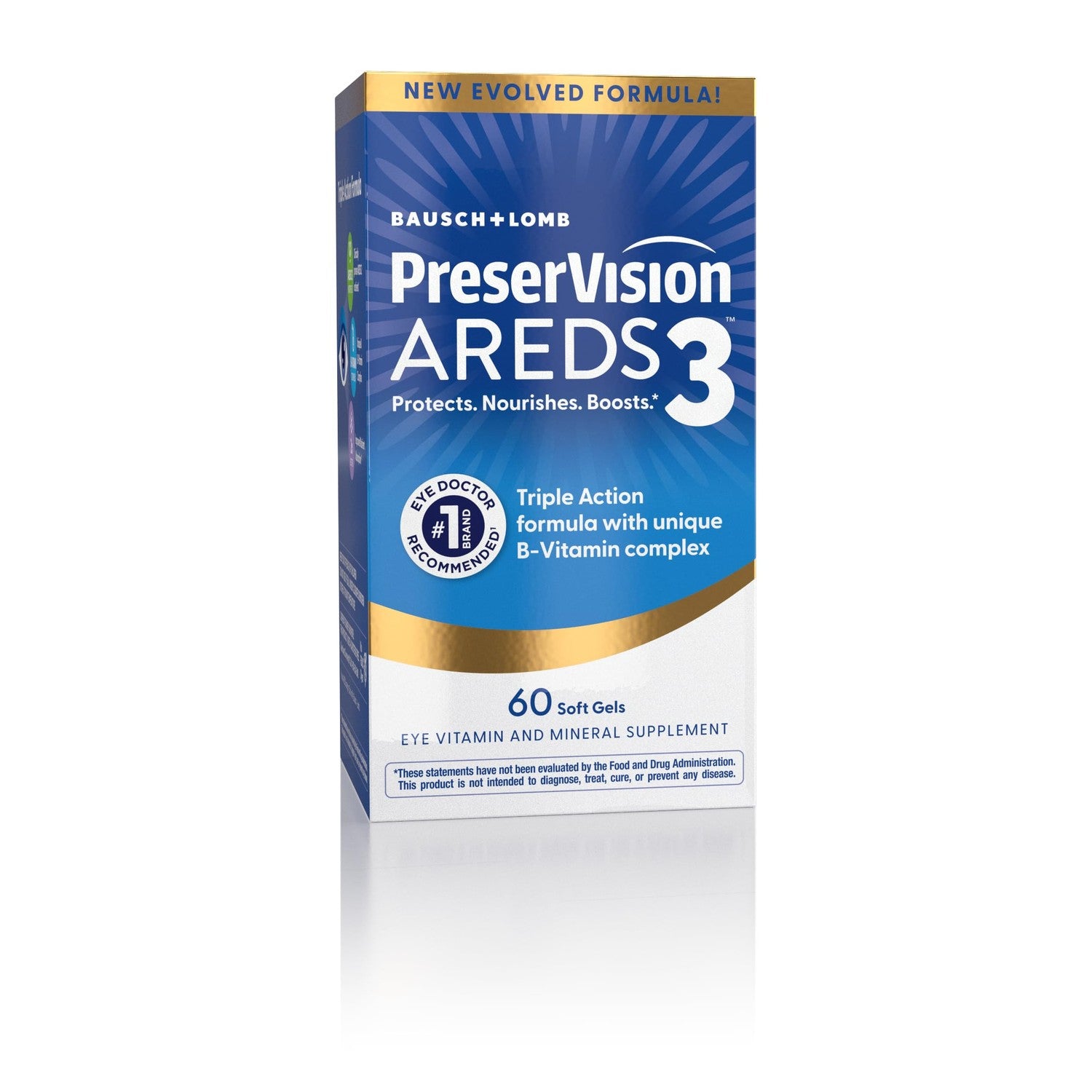PreserVision AREDS 2 Eye Vitamins Lutein & Zeaxanthin Supplement 60 Softgel | AREDS 2 Formula, Macular Support*, Lutein, Zeaxanthin, vitamin C, E, Zinc, Copper, Minigels, #1 eye Doctor Recommended brand1