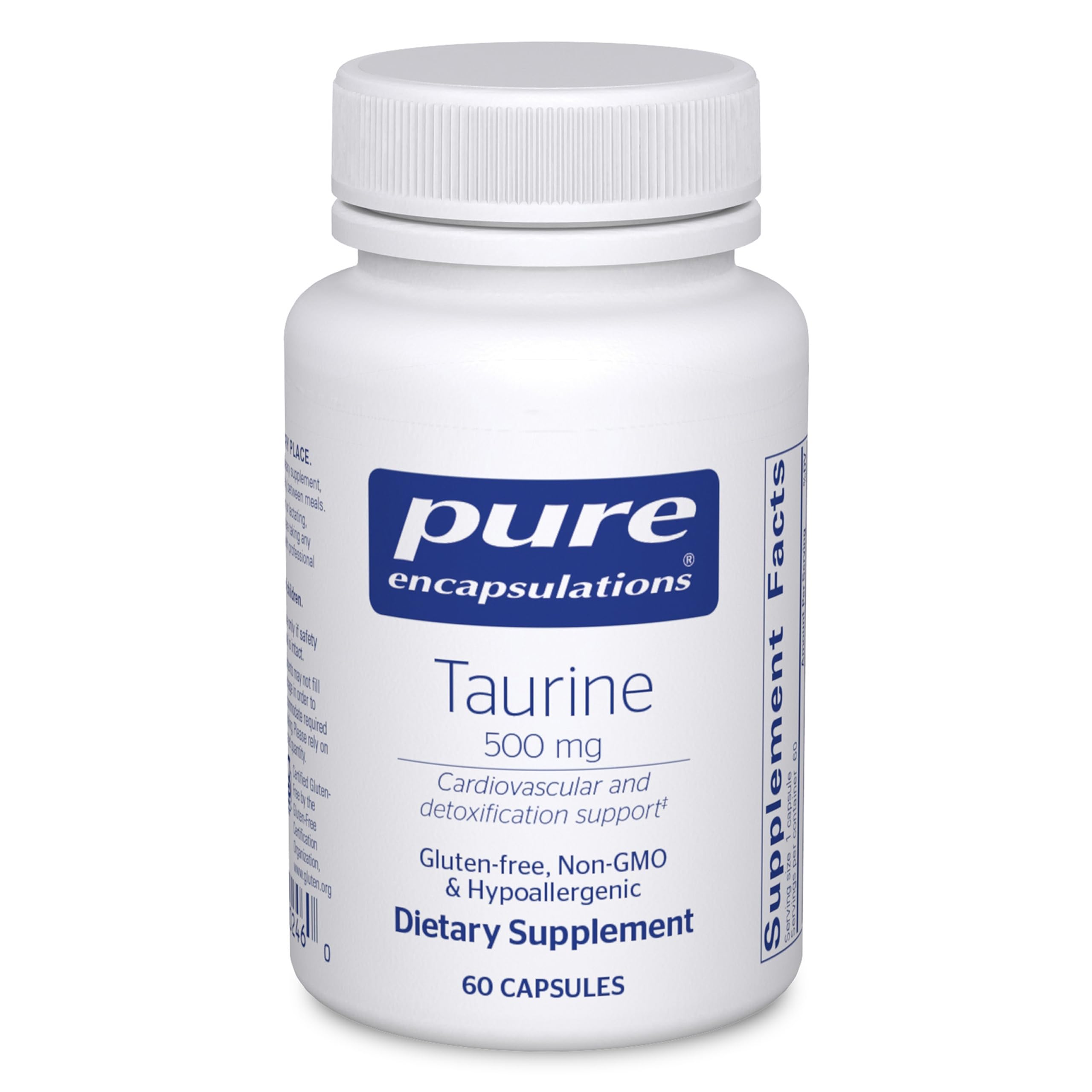 Pure Encapsulations Taurine 1,000 mg, 120 Capsules | Amino Acid Supplement to Support Heart, Cardiovascular, Brain, Gallbladder, Liver and Eye Health*