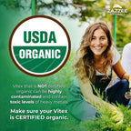 Zazzee USDA Organic Vitex Chasteberry, 120 Vegan Capsules, 4 Month Supply