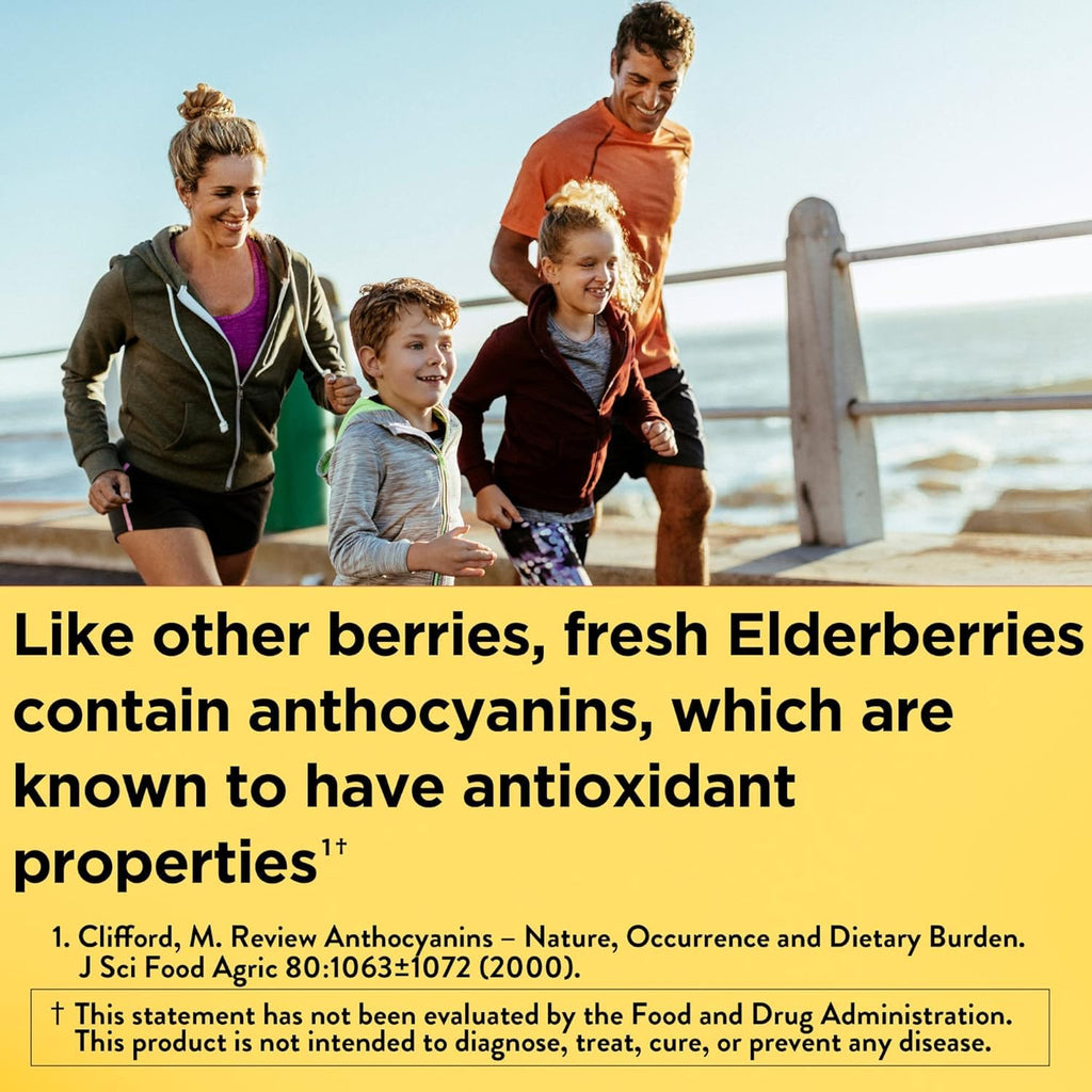 Nature Made Elderberry 400 mg Extract with Vitamin C and Zinc, Dietary Supplement for Immune Support, 60 Capsules, 60 Day Supply (Pack of 2)