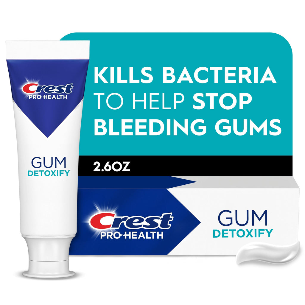 Crest Pro-Health Gum Detoxify Toothpaste 2.6 oz- Anticavity, Antibacterial Fluoride Toothpaste, Clinically Proven Gum, Sensitive, and Enamel Protection, Plaque Control