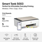 HP Smart Tank 5003 Wireless All-in-One Ink Tank Printer, Scanner, Copier with up to 3 Years of Ink Included, Best-for-Home, Cartridge-Free Refillable, AI-Capable (9B2D3A)