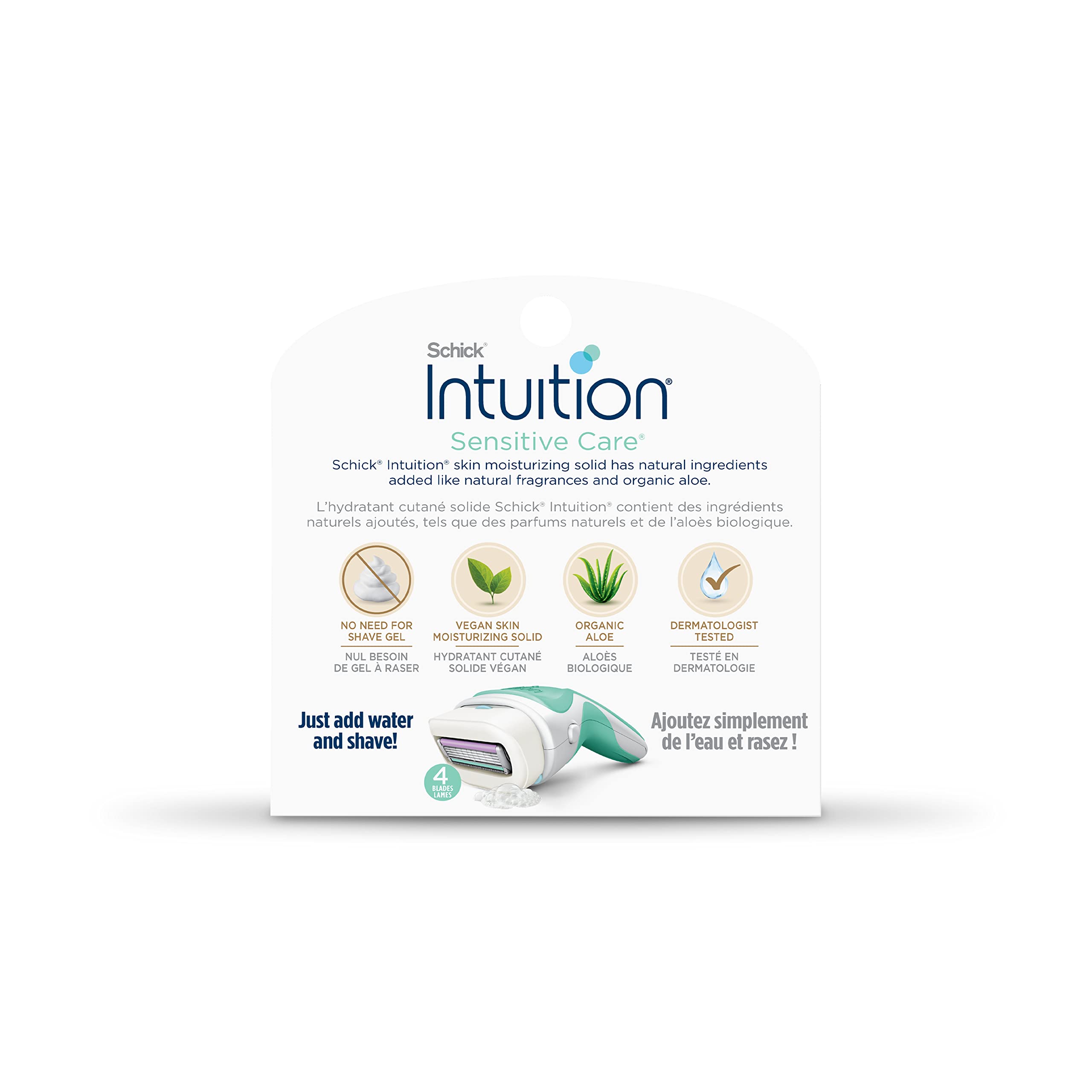 Schick Intuition Sensitive Skin Womens Razor Refills with Vitamin E & Aloe, 3 Count