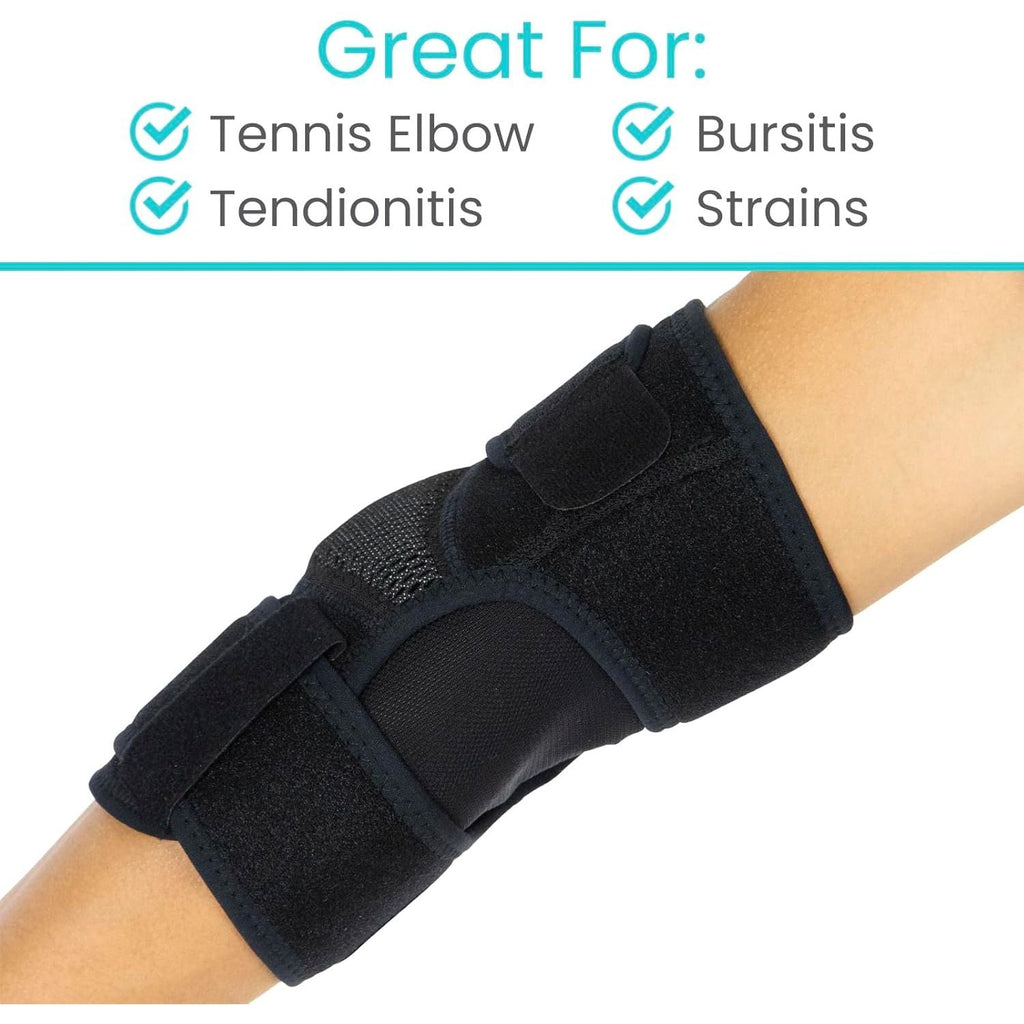 Buy now Vive Elbow Brace - Tennis Compression Sleeve - Wrap for Golfers, Bursitis, Left or Right Arm - Tendonitis Support Strap for Golf, Men and Women - Epicondylitis and Sports Recovery at indiglob india