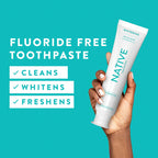Buy now Native Fluoride Free Toothpaste, Whitening - for Adult, Kids 2+ Oral Care - Wild Mint & Peppermint Oil Flavor, 4.1oz (Pack of 3) at indiglob india