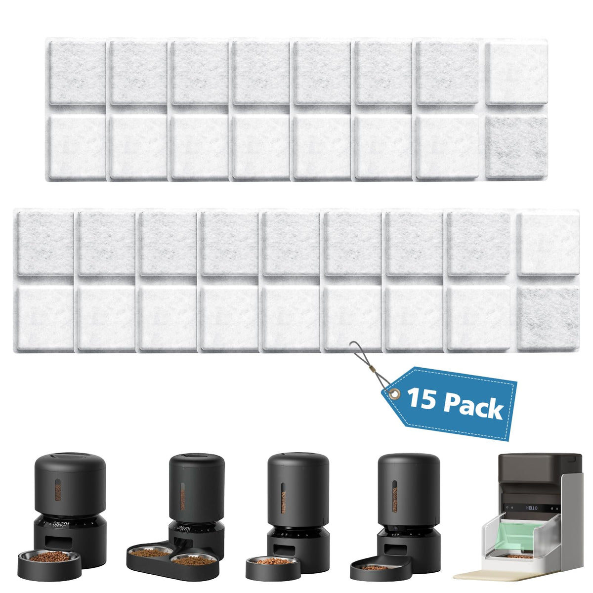 15 Pack Pet Food Desiccant Bags for Petlibro Automatic Cat dog Feeders